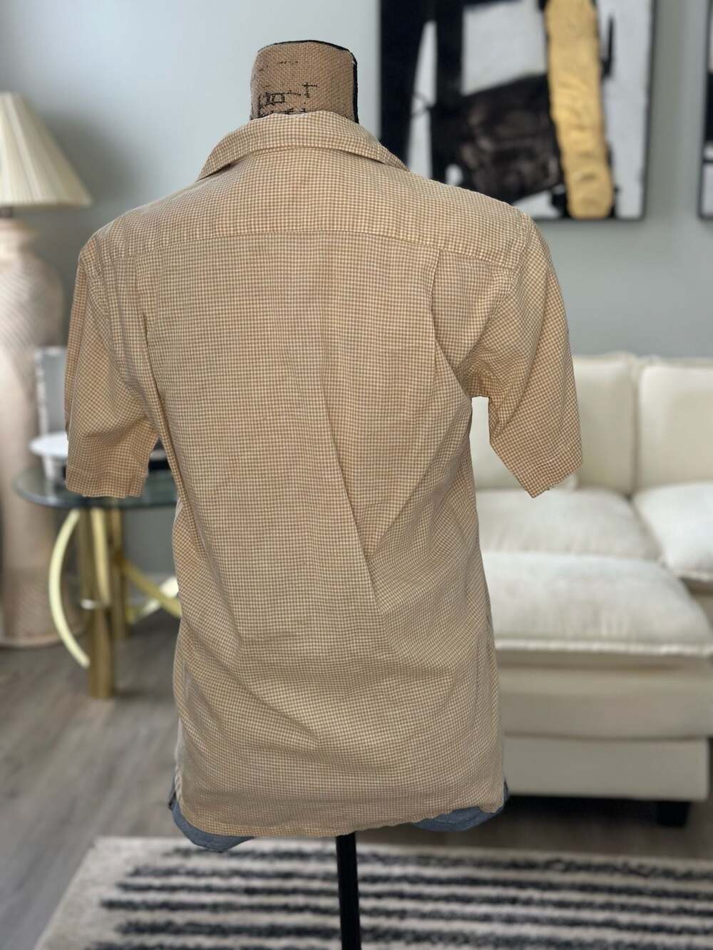 Vintage 1950s McGregor Modern Wash-Wear Gingham Camp Shirt - Picture 5 of 5